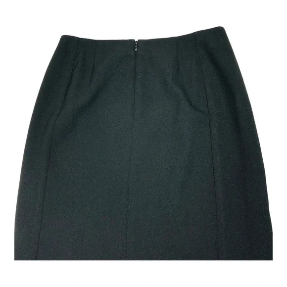 Akris Punto Wool Black Knee Length Pencil Skirt - Picture 6 of 12